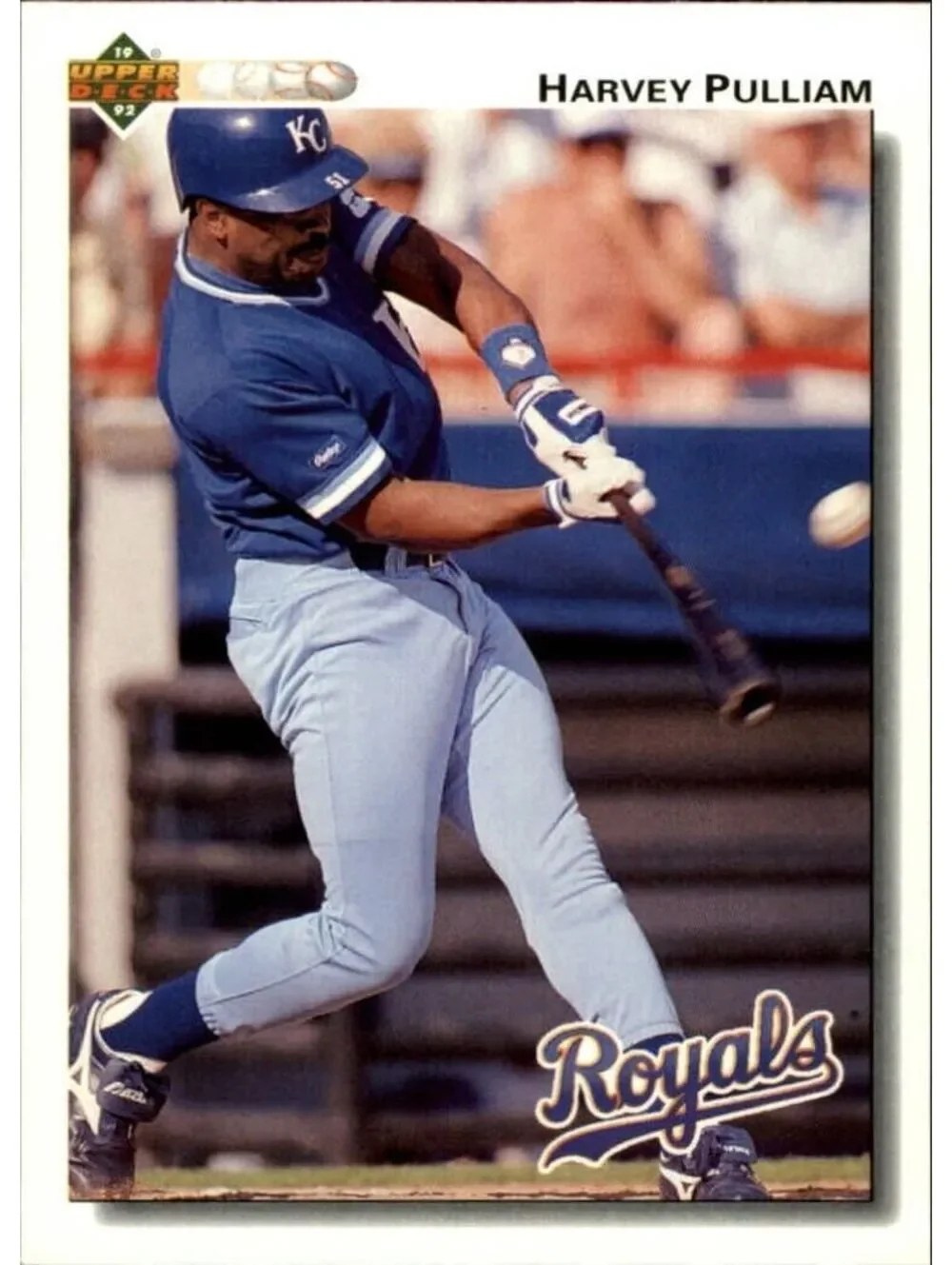 Harvey Pulliam 1992 Upper Deck MLB #457 Baseball Card Kansas City Royals